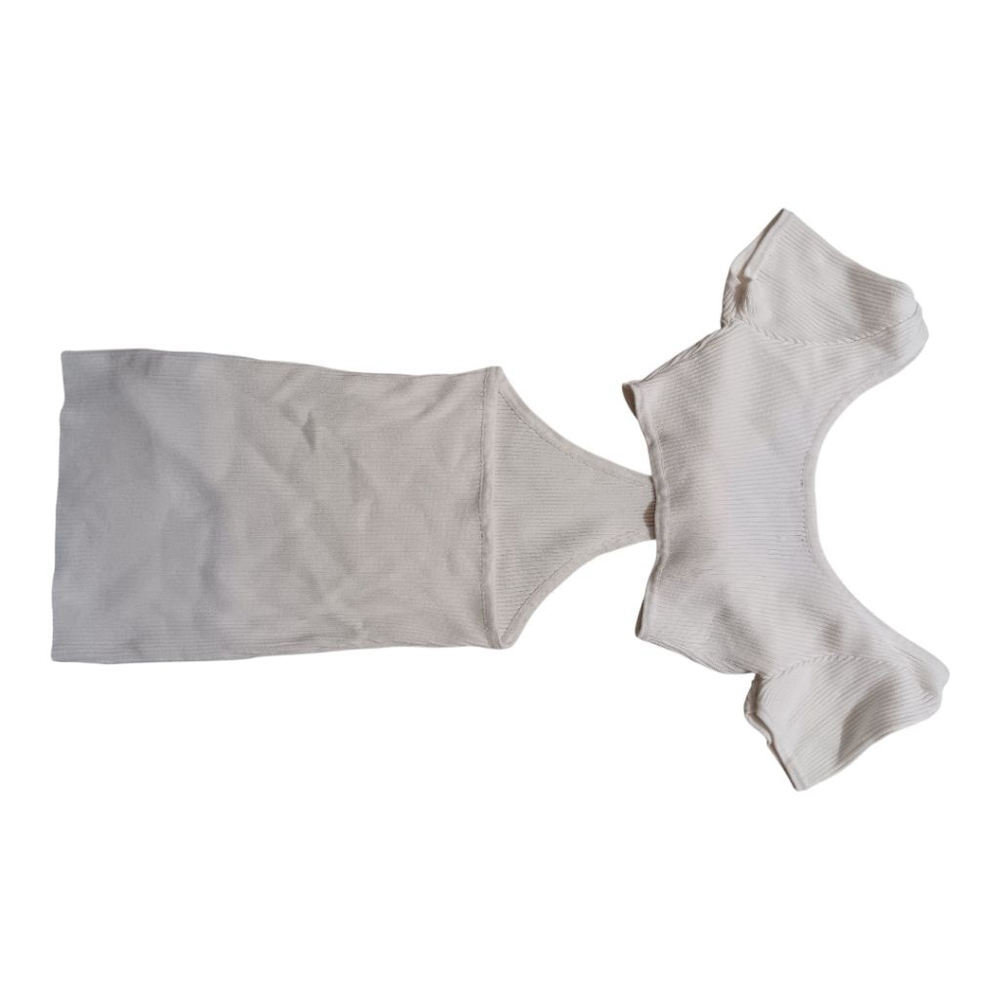 Edikted Ivory Ribbed Cut Out Dress - Picture 4 of 6